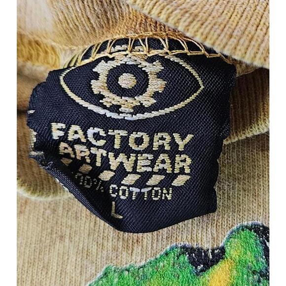 The Flintstones Factory Artwear 90's Vintage Movie Tee Unisex Yellow Large - Picture 3 of 7